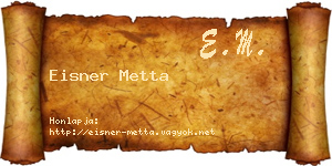 Eisner Metta névjegykártya